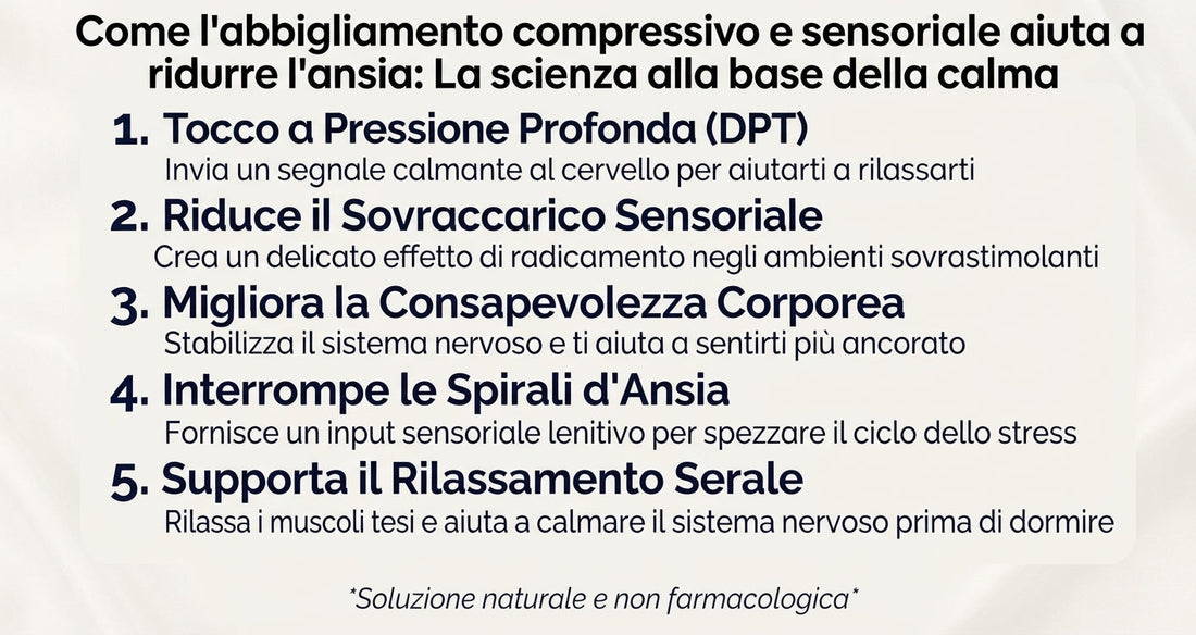 Come gli indumenti compressivi e sensoriali aiutano ad ridurre l'ansia: La scienza dietro la calma