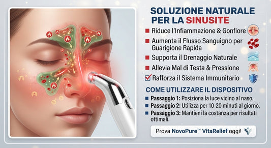 Come la terapia a luce rossa può aiutare ad alleviare la sinusite in modo naturale