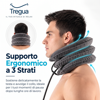Tregua Neck+ | Supporto Gonfiabile per Collo e Spalle