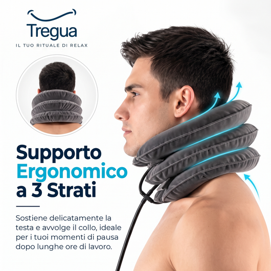 Tregua Neck+ | Supporto Gonfiabile per Collo e Spalle