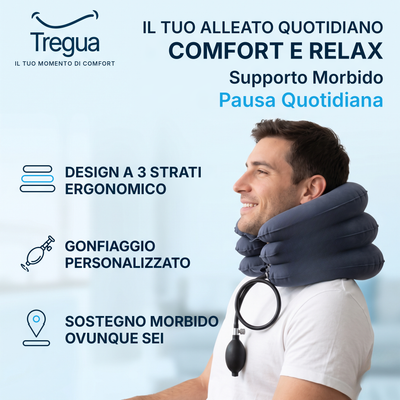 Tregua Neck+ | Supporto Gonfiabile per Collo e Spalle